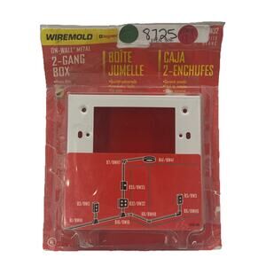 Legrand Wiremold On-Wall 2 Gang Box Metal White 1-3/8” BW32. {7}.